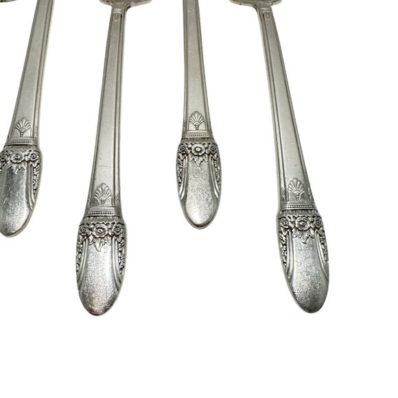 Rogers Bros IS Vintage 1937 FIRST LOVE Set of 8 Dinner Forks 7.75" Silverplate - Picture 5 of 7